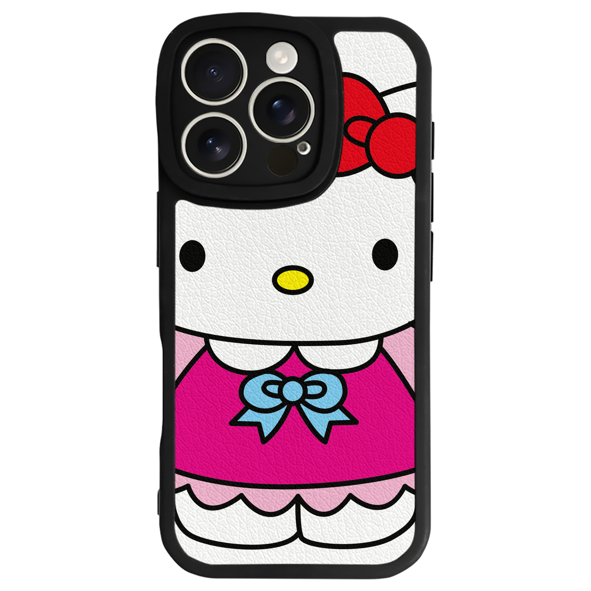 （画像用） Hello Kitty ハローキティ 【iPhone 16シリーズ対応】シリコンスマホケース（レザー調） 材質：シリコン